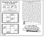 Santa Clause Activity Sheet